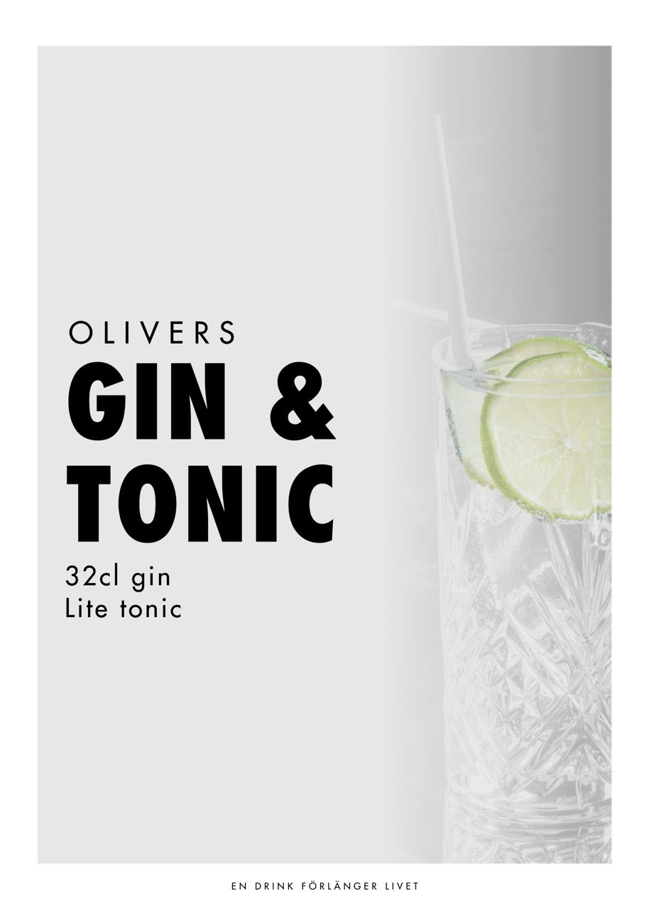 Drinkposter Gin & Tonic