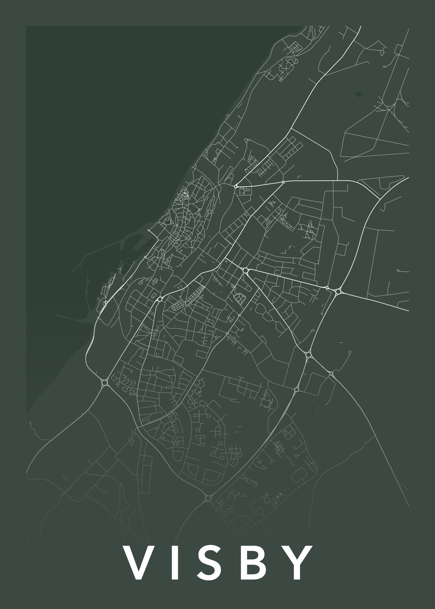Kartposter Visby