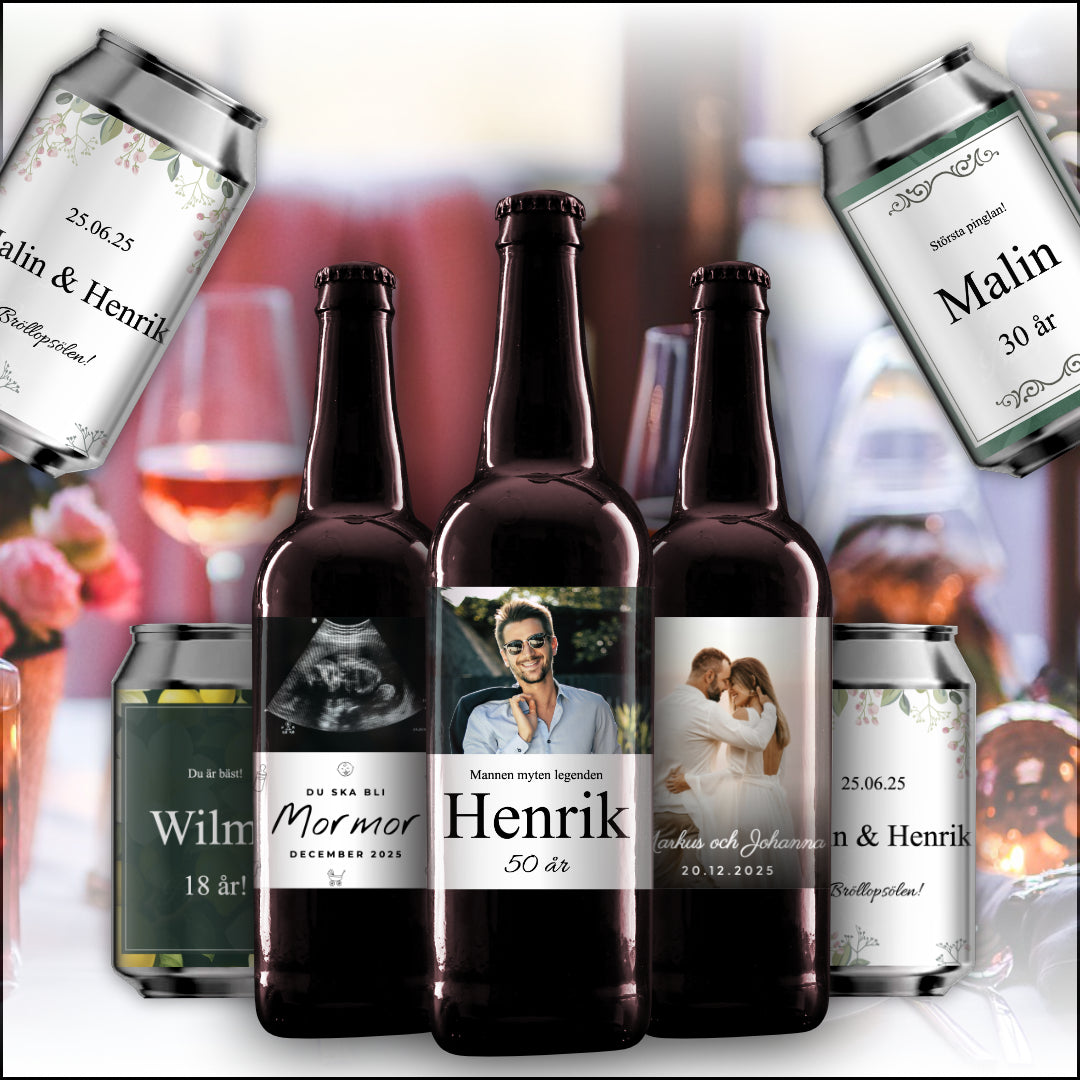 Gör dina egna flasketiketter - Perfekt för allt värt att fira!