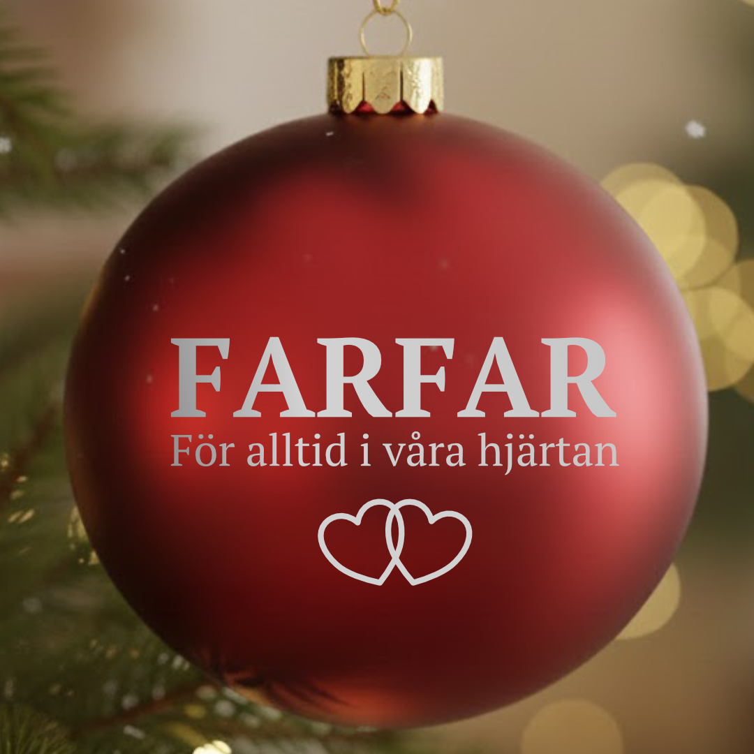 Julgranskula med gravyr!