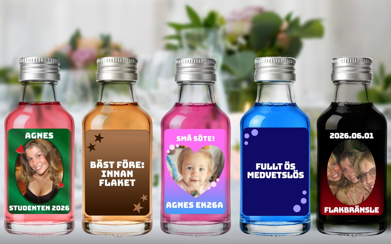 Små shots-etiketter