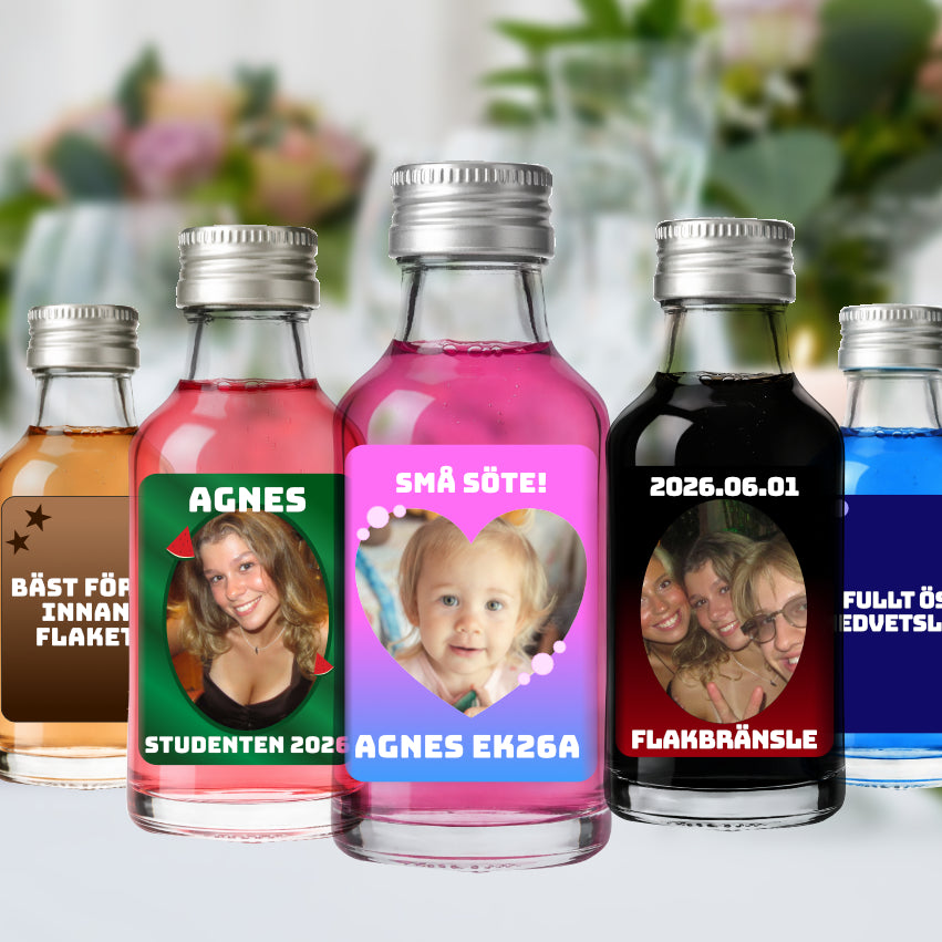 Små shots-etiketter